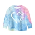 thumbnail image 7 of larppty Kids Toddler Girl Long Sleeve Bow Sweatshirt & Denim Straight Leg Jeans Pants Fall Winter Outfits Set (Blue,4-5 Years), 7 of 7