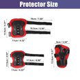 thumbnail image 3 of Motoforti 6pcs Cycling Wrist Support Guard Elbow Knee Pads Red Black Bike Riding Protective Gear, 3 of 7