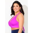 thumbnail image 3 of Swimsuits for All Women's Loop Strap Halter Bikini Top, 3 of 6
