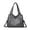 Grey, variant on PRIYAL Stylish Black for Women Large Capacity Tote with Secure Zip Closure, Adjustable Strap Multiple Compartments, Perfect for Everyday Use, Versatile Carry Bag Sleek Modern Tote Decorative Zippers