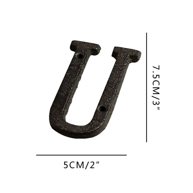 TIMIFIS Storage A Creative Alloy Wrought Iron Number Letter Creative DIY House Letter Home Decor