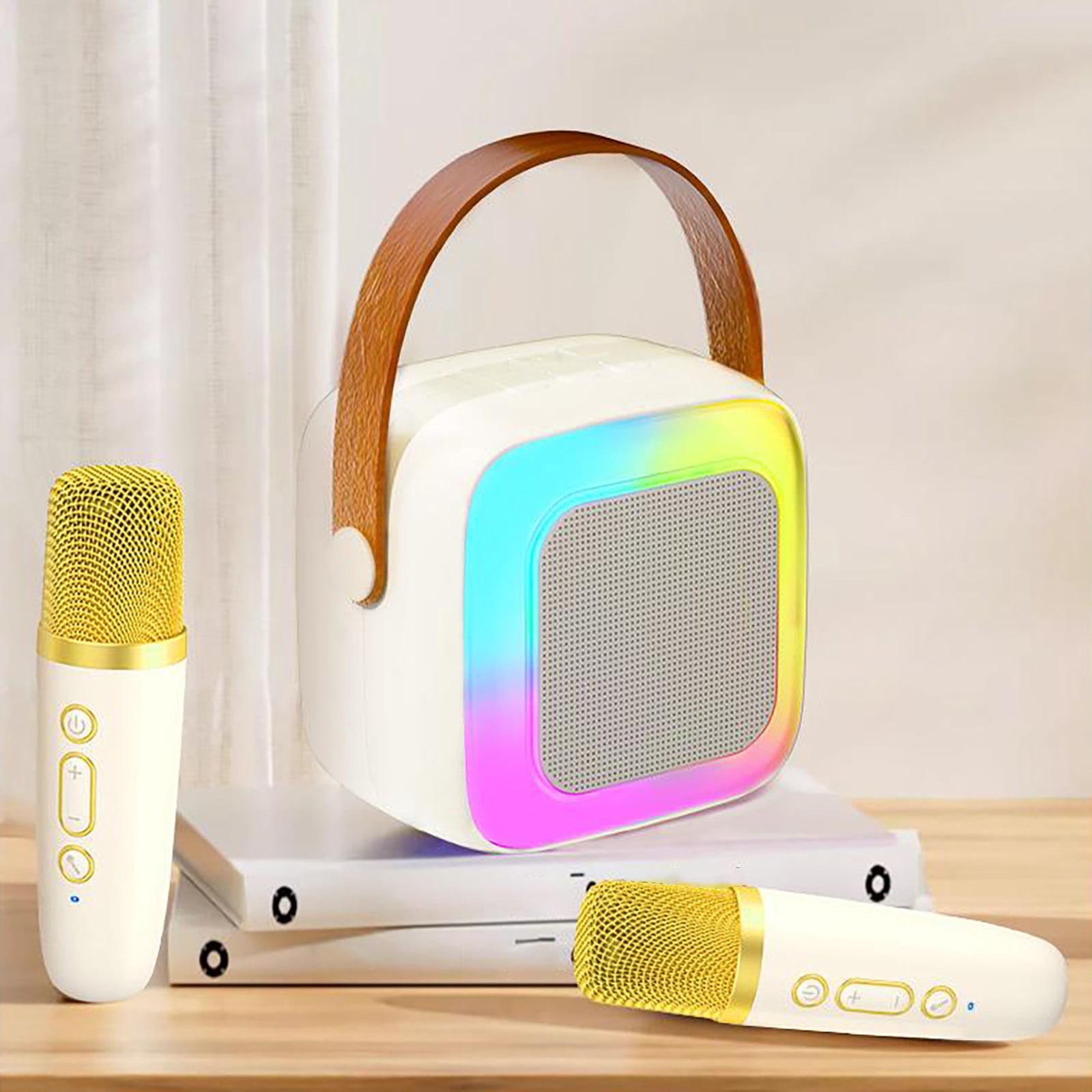 erfcxs Portable Mini Karaoke Machine An Ideal Gift For Children's Birthdays And Holidays Microphone Integrated Sound System Mini Sound System