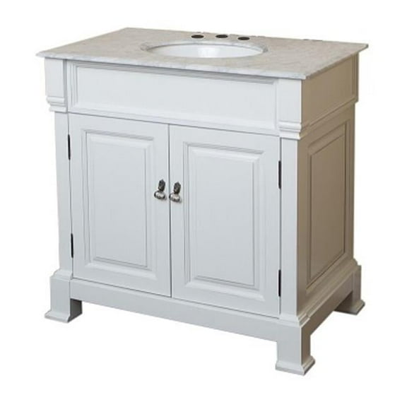 Bellaterra Home  Single Sink Vanity, White - 36 in.