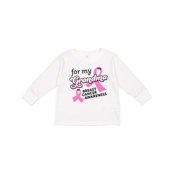 Inktastic For My Grandma-breast Cancer Awareness Boys or Girls Long Sleeve Toddler T-Shirt