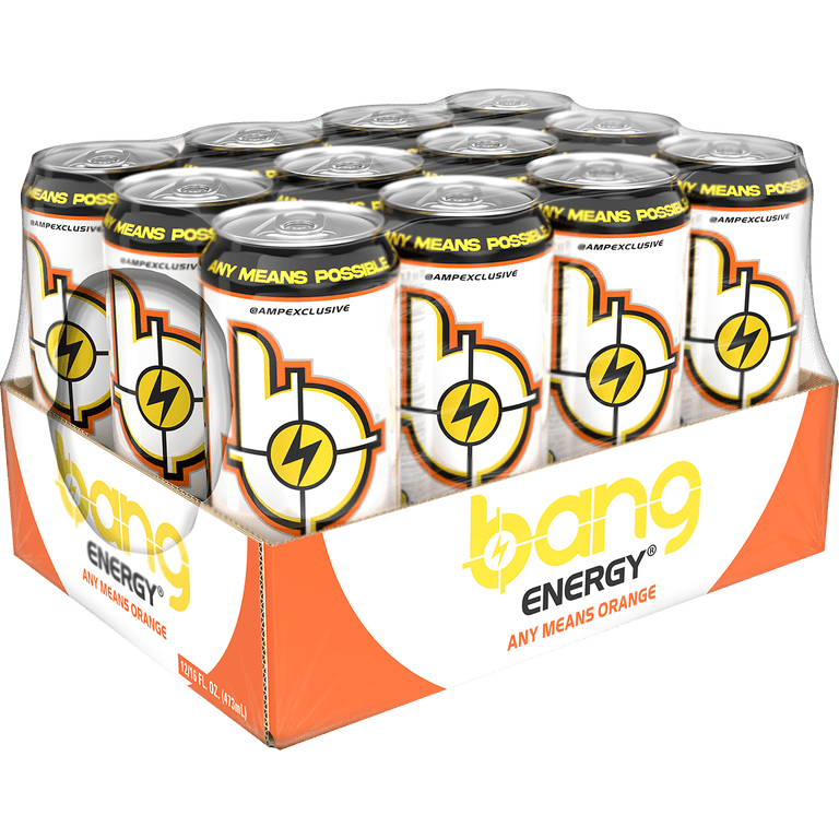 Bang Energy Drink, Any Means Orange, 16 fl oz, 12 Pack photo 5