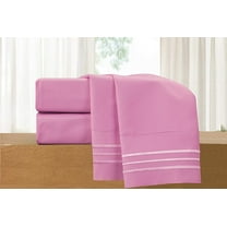 Elegant Comfort 4 Piece Bed Sheets California King Pink Texture 1500 Thread Count Polyester