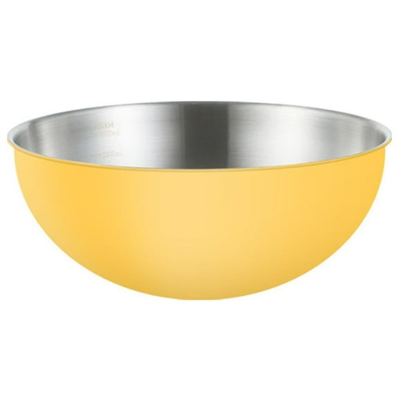 Cuencos para hornear ensaladas Recipiente de acero inoxidable Cuencos para servir duraderos e irrompibles 22cm Amarillo