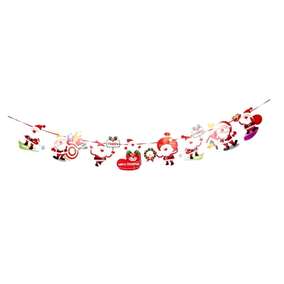 S SERENABLE Christmas Banner Hanging Flags Crafts Creative Centerpiece Reusable DIY Art Christmas Bunting Christmas Decoration for Indoor Style B