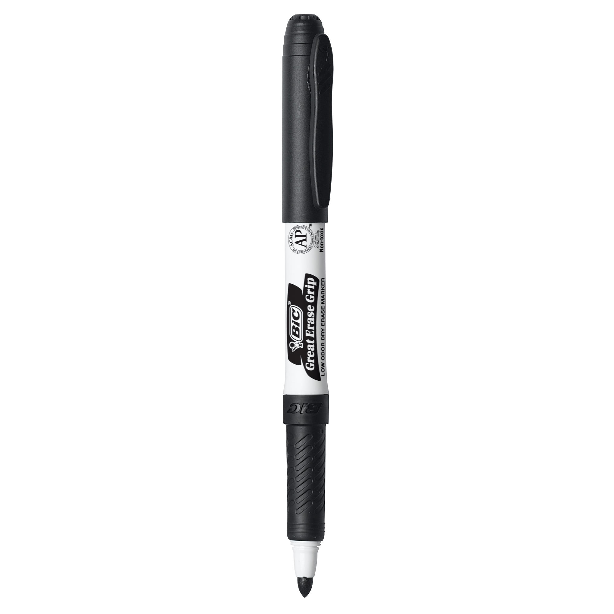 Bic Soft Grip Fine Point Dry Erase Marker - Black, 12 pk - Baker's