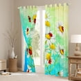 thumbnail image 3 of Homewish Chic Flower Daisy Black Out Curtains for Kids Children Teens,Red Ladybird Curtains Pack of 2 (42x63 Each),Abstract Watercolor Gradient Bedroom Curtains,Lightweight Room Decor, 3 of 6