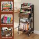 thumbnail image 3 of Carrito utilitario Homsorout de metal de 3 niveles con cajón y ruedas, 3 of 8
