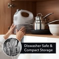 thumbnail image 6 of OVENTE 5-Speed Electric Hand Mixer with Storage Case,150W, White HM151W | Stainless Steel Whisks, Compact Portable Design, Lightweight Handheld Mixer for Baking & Cooking, 6 of 9