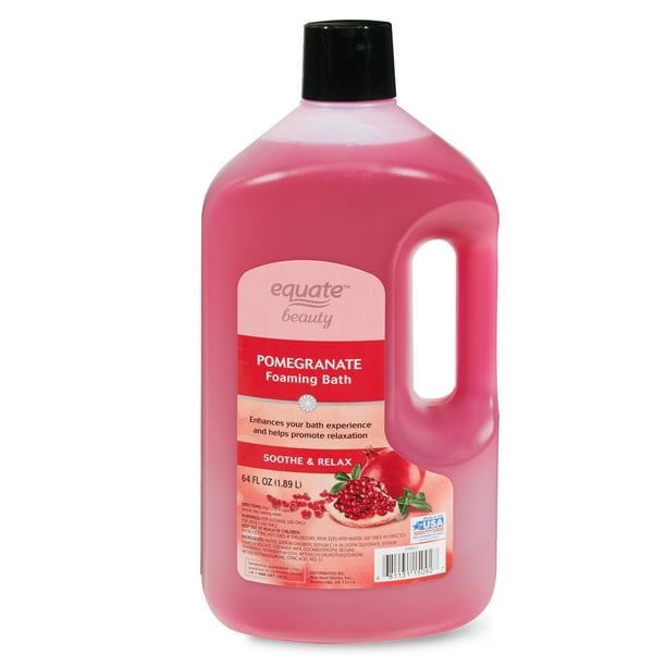 Equate Beauty Pomegranate Foaming Bubble Bath, 64 fl oz