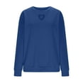 thumbnail image 6 of Miluxas Women's Heart Cut Out Oversized Sweatshirts Long Sleeve Pullover Tops Blue XL(XL), 6 of 8