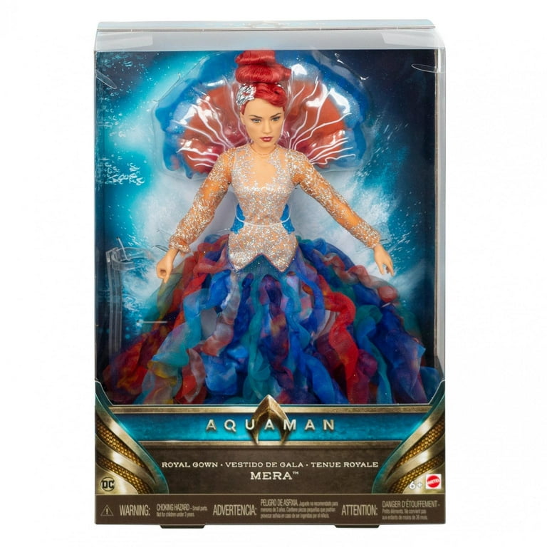 Aquaman Movie Mera 12-Inch Scale Doll W Earing Royal Gown