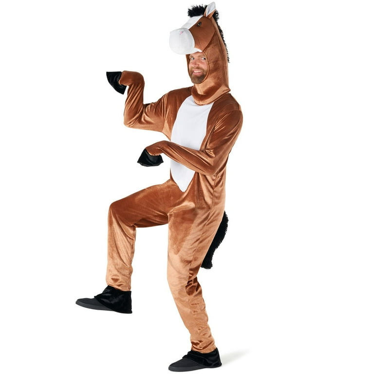 Horse Costume Adult Brown Jumpsuit Horse Costume Adult Brown Jumpsuit