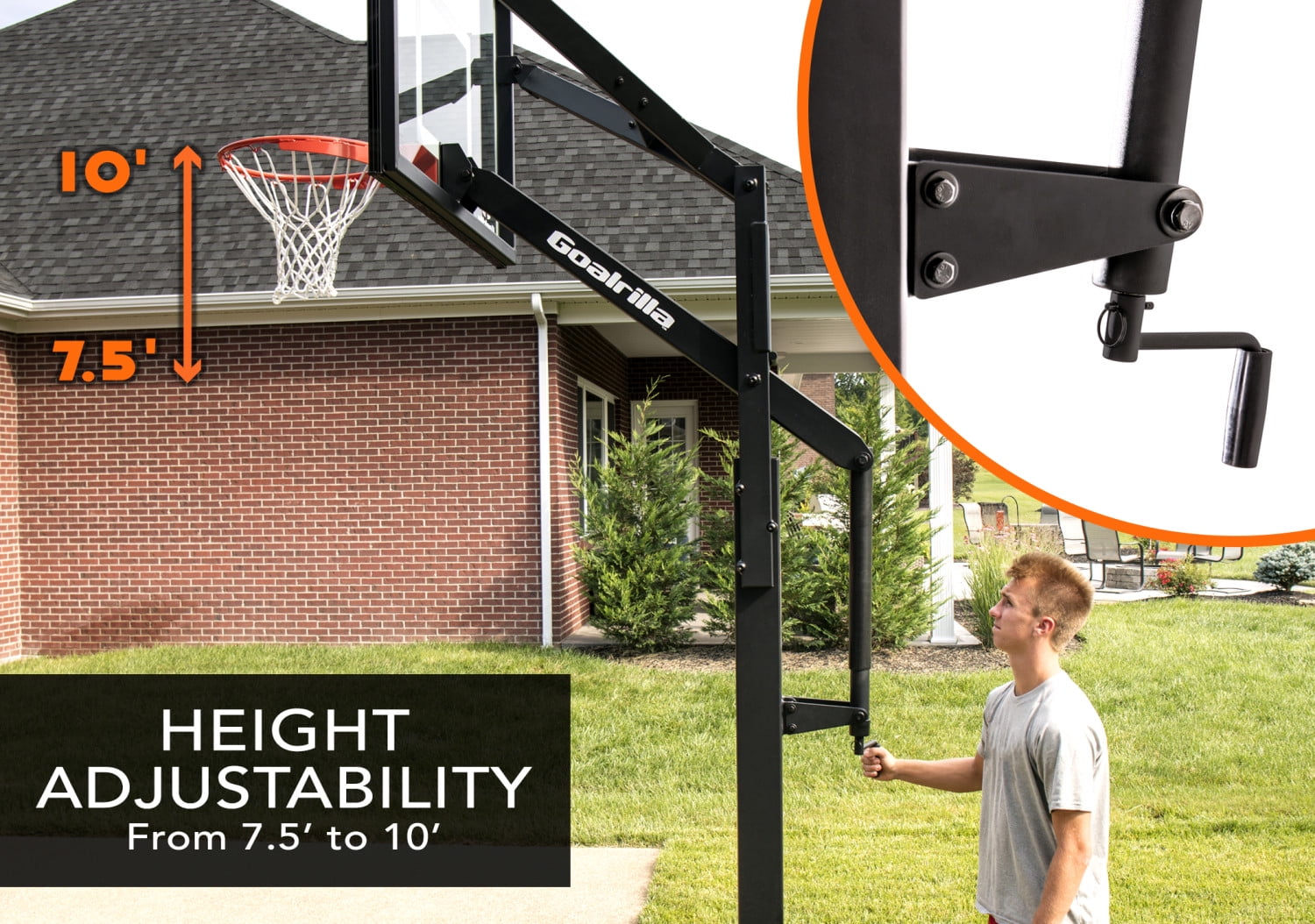 Goalrilla FT54 Basketball Hoop with In-ground Anchor System