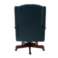 thumbnail image 5 of 14 Karat Home Vegan Leather Office Chair with Arms and High-Back, Height-adjustable Task Chair with 360-degree Metal Wheels, Turquoise, 5 of 10