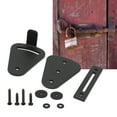 thumbnail image 4 of Door Latch, Black Barn Gate Latch Thick Bottom Design Sliding Door Lock  For Barn Gate Latch Door Lock Catch For Hanging Rail Door Hardware, 4 of 8