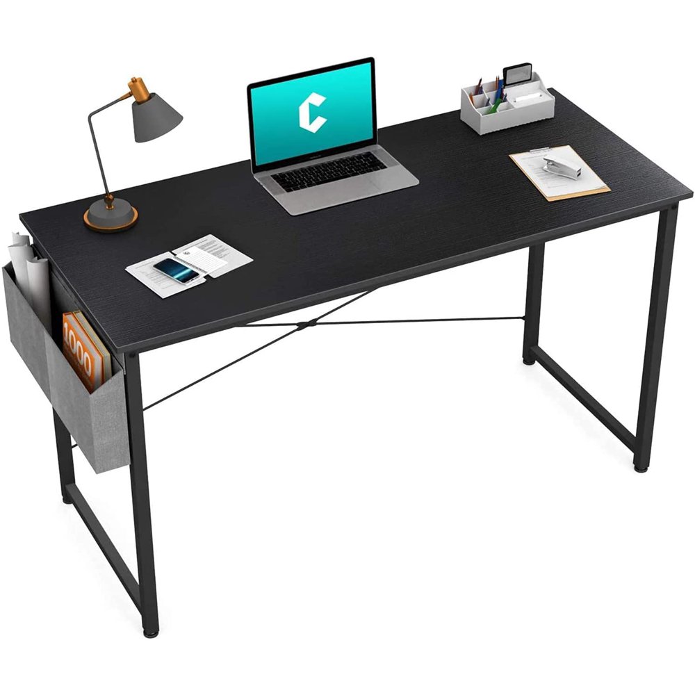 CubiCubi Computer Desk 40 inch Home Office Desk with Storage Bag, Black