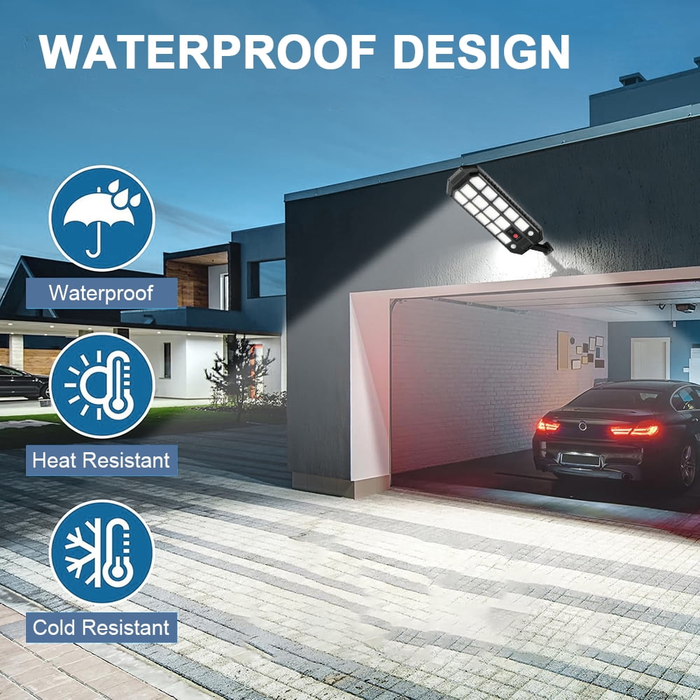 Solar Lights Outdoor, 7000LM Solar Street Lights Dusk to Dawn, 6500K Motion Sensor Solar Flood Lights, Waterproof Solar Security Lights for Area Lighting Yard Patio