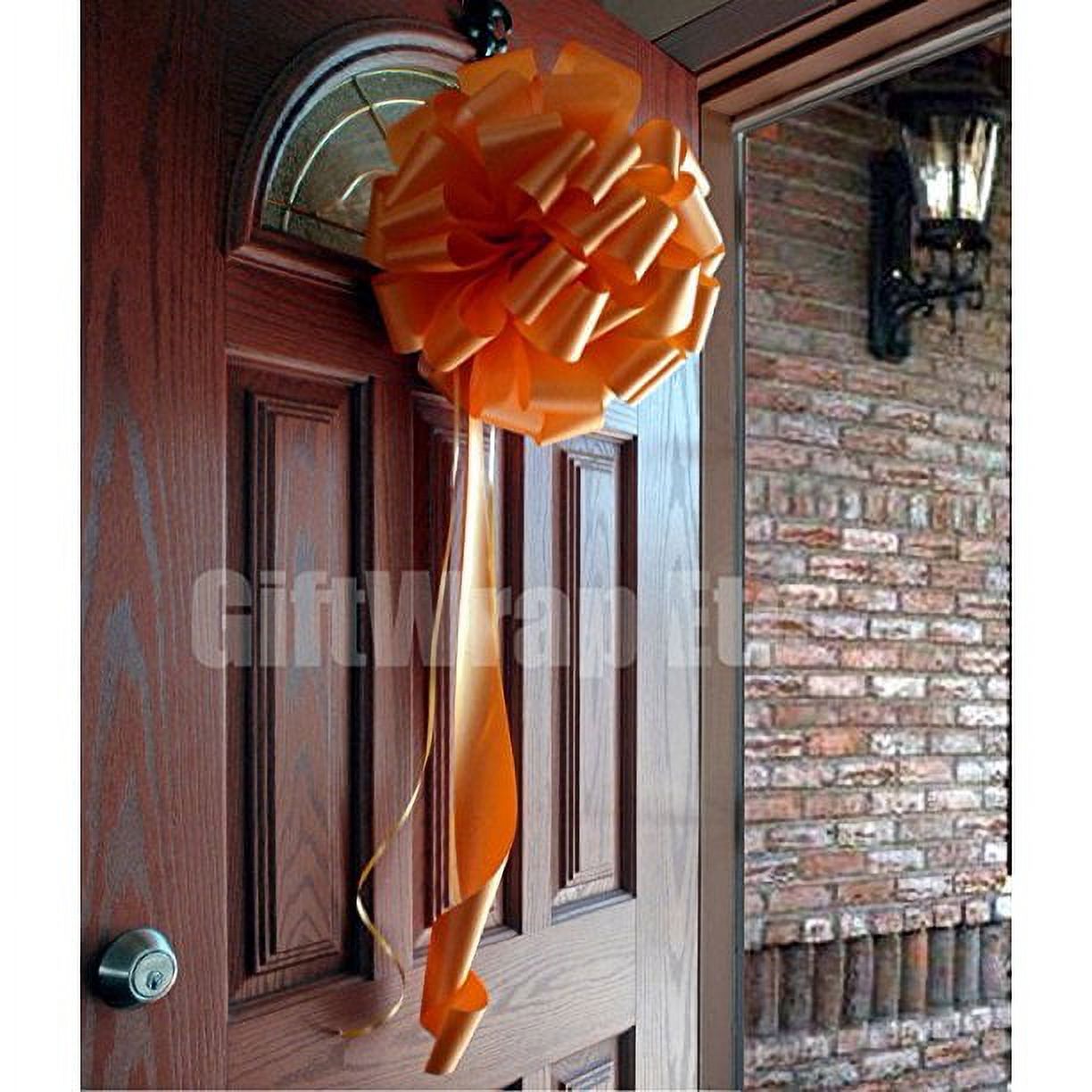Large Orange Car Bow - 16" Wide, Front Door Decor, Easter, Spring, Summer, Halloween, Fall, Thanksgiving, Christmas