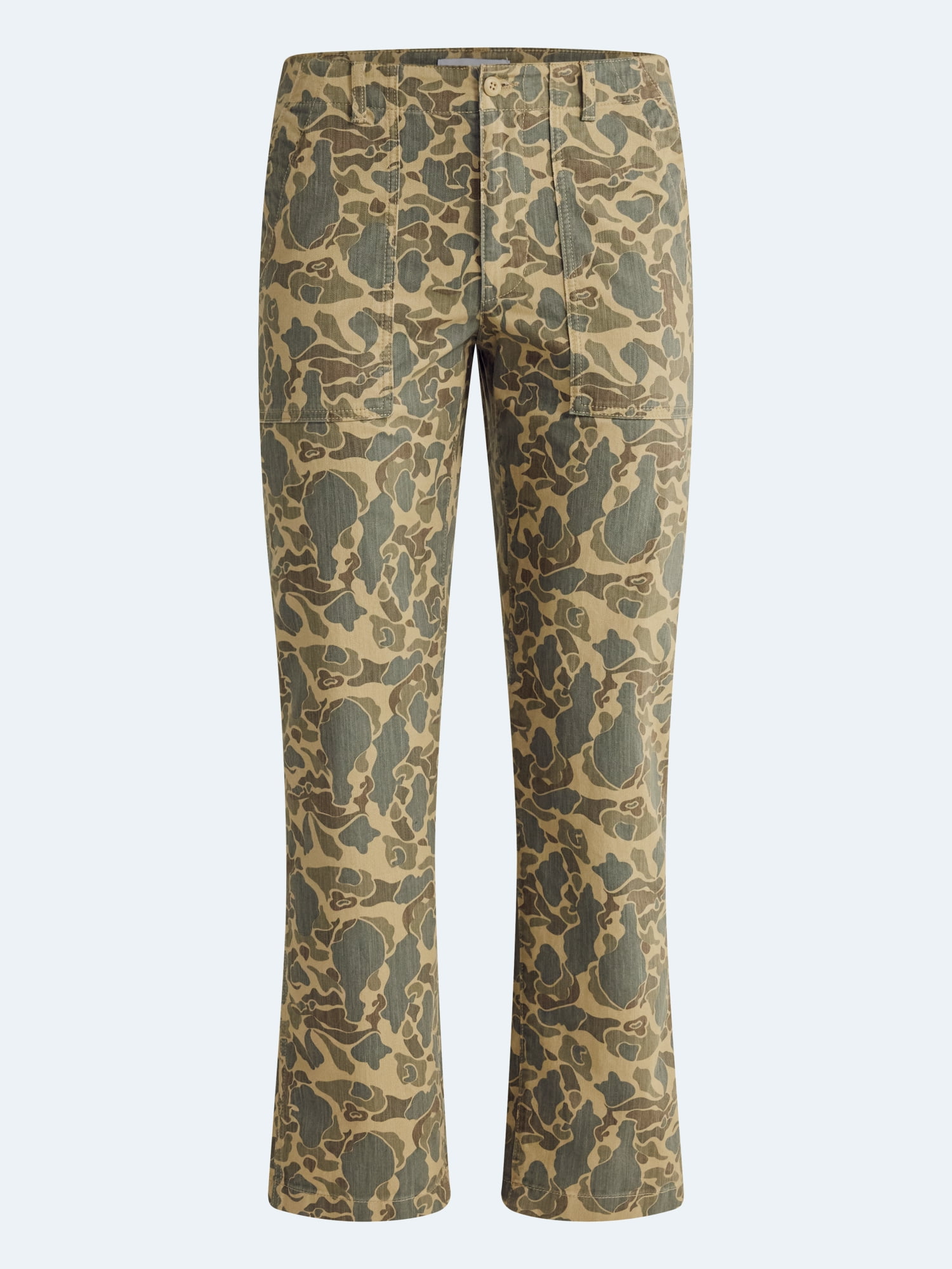 Free Assembly Men's Cotton Camo Utility Pants, Waist Sizes 30-38