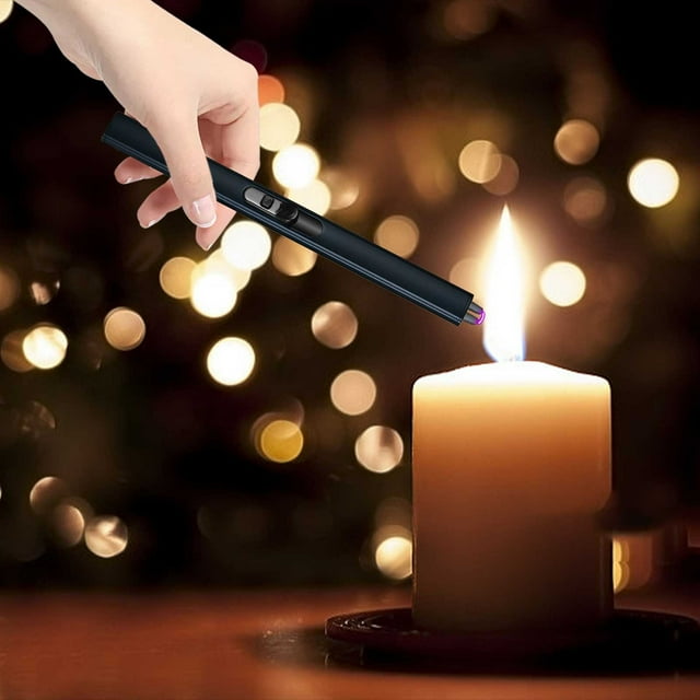 BAOPAI Briquet Plasma Coupe-Vent Sans Flamme Rechargeable avec Affichage LED Type C pour Camping Extérieur Intérieur Randonnée Barbecue