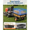 thumbnail image 3 of Mescukay 750 lbs Utility Trailer Garden Cart, Heavy Duty ATV Trailer Steel Dump Cart with Removable Sides Hand-Pull or Foot Pedal Dumping for ATV, UTV, Lawn Mowers, 3 of 7