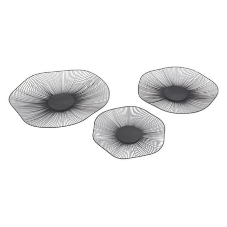 UPC 805572185250 product image for 3-Pc Round Tray Set in Black | upcitemdb.com