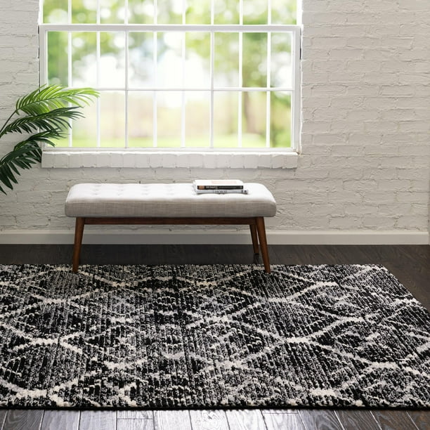 Tucson Collection Rug 9X12 Black Low Rug Perfect For Living