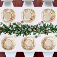 thumbnail image 7 of Ryvnso Flowers on Yellow Round Plate Mats Dining Table Placemat Set of 4 for Holiday Decoration, 7 of 7