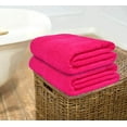thumbnail image 5 of MALLONI HOME 100% Premium Cotton 2 Pack Oversized Bath Towel Set 28x55 inches, Large Bath Towels, Ultra Absorbant Compact Quickdry & Lightweight Towel, Ideal for Gym Travel Camp Pool - Hot Pink, 5 of 7