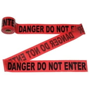 Johnson Level & Tool 3322 Danger Do Not Enter Tape, 300' X 3", Red, 1 Roll
