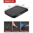 thumbnail image 4 of KBH Center Console Lid Armrest Cover Replacement for 2002-2008 Dodge Ram 1500 2500 3500 with Jump Seat Console, Black Leather Arm Rest Covering for Car Interior, Skin Upholstery Only, 4 of 7