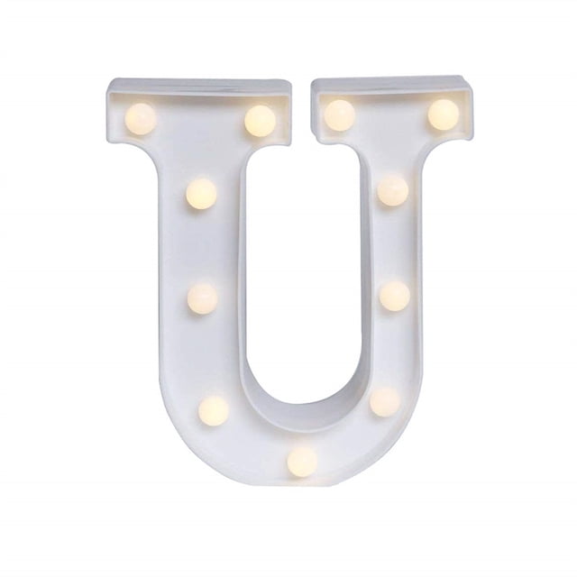 LED Signe Lampe, Conduit 26 Alphabet Lettre Forme Nuit Lumière Décor Élégant et Moderne