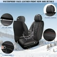 thumbnail image 3 of DIKSOAKR Car Seat Covers for Nissan Murano 2011-2025 Front Seat Covers,Waterproof Faux Leather Seat Covers Seat Protector Airbag Compatible Automotive Accessories (Black), 3 of 7