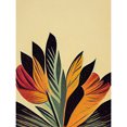 thumbnail image 1 of Abstract Retro Art Nouveau Flowers in Bloom Black Gold Large Wall Art Poster Print Thick Paper 18X24 Inch, 1 of 5