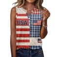 thumbnail image 2 of 250th Anniversary Printed Women Shirts Casual 250 Years Of Freedom T Shirt Sleeveless Tshirts Patriotic Tops, 2 of 7