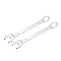 Uxcell Thin 6-Point Combination Wrench, Metric Mirror-Chrome Plated High Carbon Steel, 22mm, 2 Pack