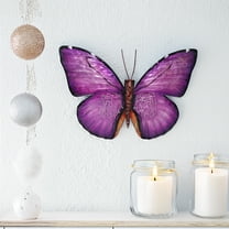 Eangee Home Design Butterfly Wall Decor Purple, Capiz and Metal, Indoor / Outdoor Safe, 11x1x8 Inches