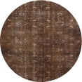 thumbnail image 1 of Ahgly Company Machine Washable Indoor Round Traditional Sienna Brown Area Rugs, 3' Round, 1 of 7