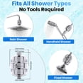 thumbnail image 6 of Aqua Earth Shower Filter For Hard Water Removes Chlorine Fluoride Harmful Substances Organics Other Sediments Shower Head Filter High Output Vitamin C, 6 of 8