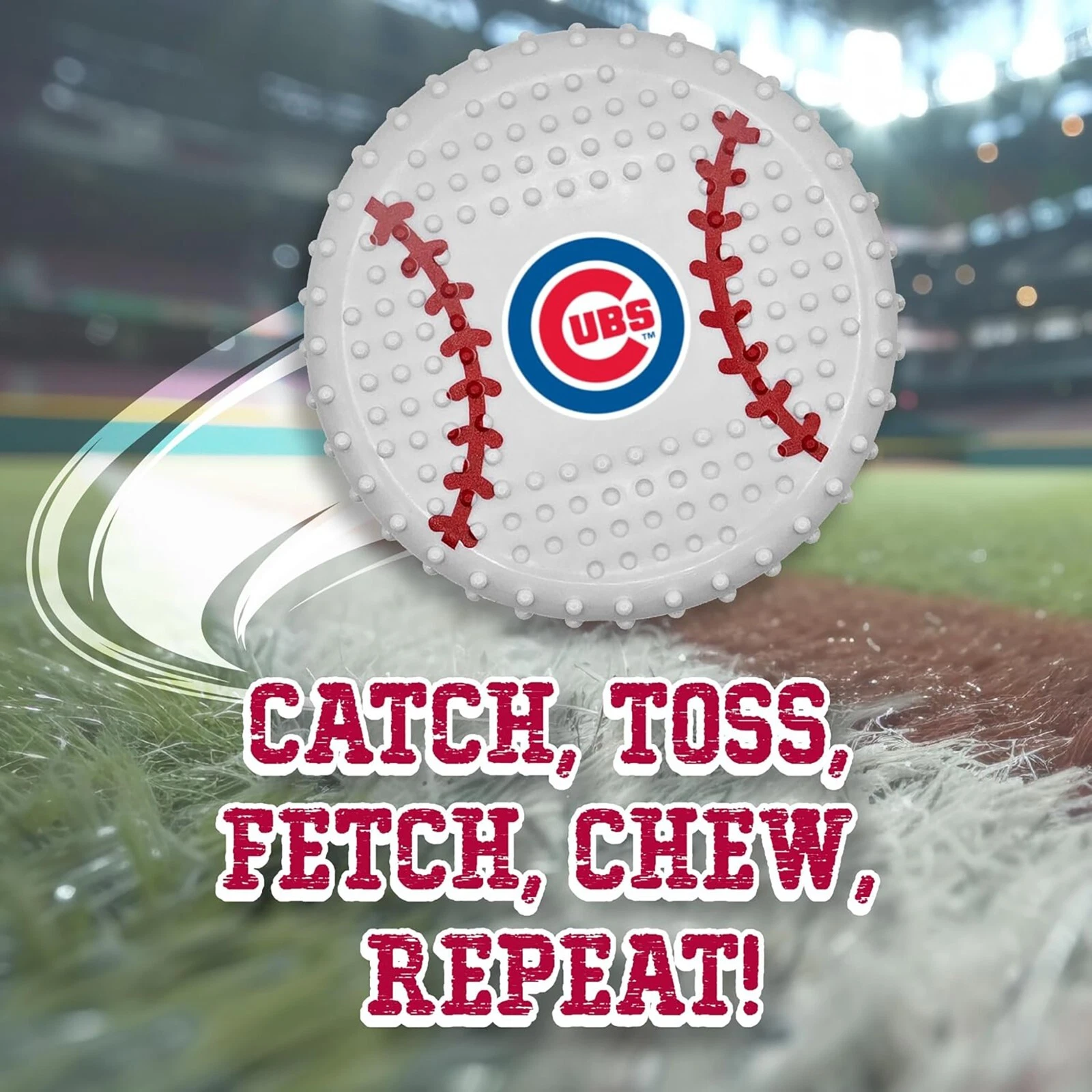 Pets First MLB Hard-Nylon Baseball Flavored Dog Chew Toys for Aggressive Chewers