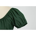 thumbnail image 6 of Clearance! Labakihah dresses for women 2024 Women Summer Square Neck Short Sleeve Retro 50s 60s Vintage Party Swing Dress Green M, 6 of 8