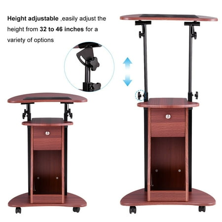 32 To 46 Height Adjustable Tilt Top Desk Table Notebook Computer