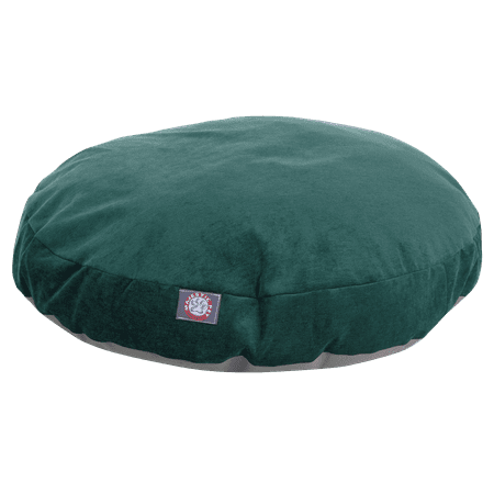 UPC: 0788995508519 | Majestic Pet Villa Round Dog Bed Velvet Removable Cover Marine Medium 36  x 36  x 5