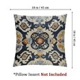 thumbnail image 4 of Navy Blue Yellow Grey Pillow Covers  Boho Carpet Pattern Rustic Decorative Throw Pillows Outdoor PillowCase Vintage Floral Farmhouse Square Linen Cushion Case Decor for Sofa Couch Bed, 4 of 7