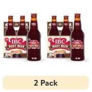 (2 pack) IBC Root Beer Made with Sugar Glass Bottles, 12 Fl Oz, 4 Count