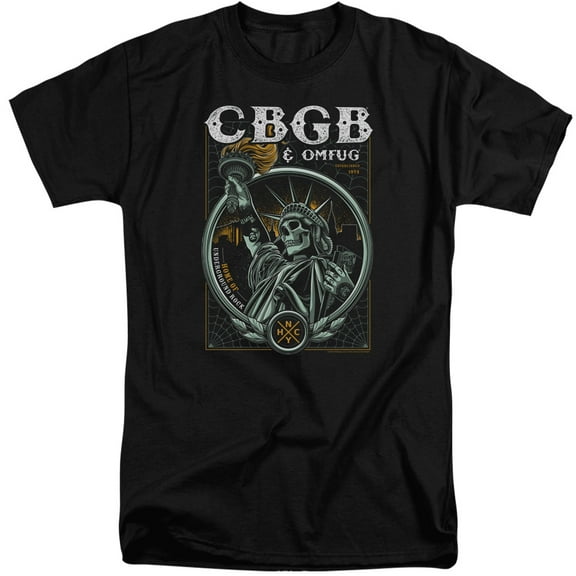 Cbgb - Liberty Skull - Tall Fit Short Sleeve Shirt - XX-Large
